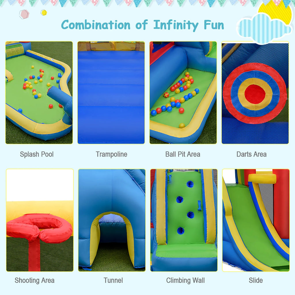 Inflatable Kid Bounce House Slide Splash Pool Jumping Castle I306567