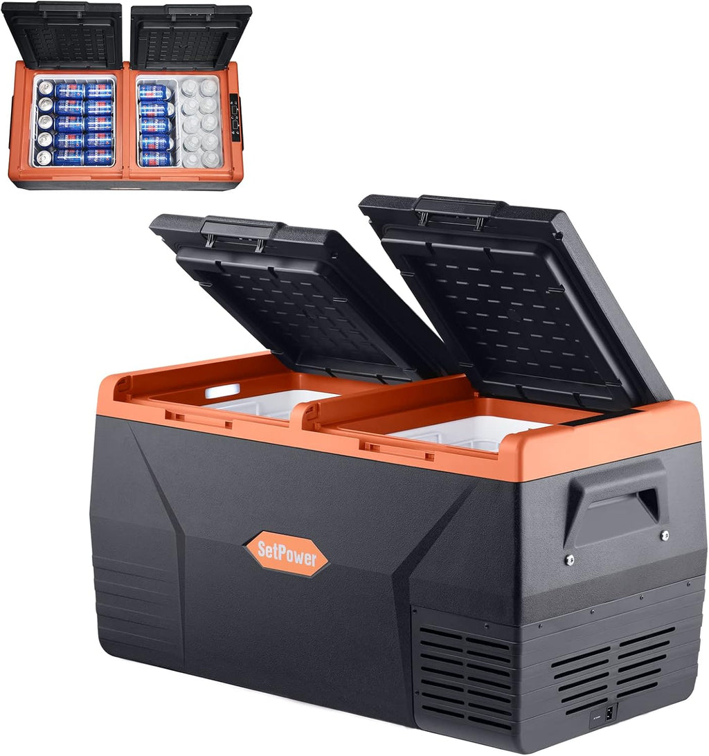 79.3 Quart Dual Zone 12 Volt Portable Refrigerator/Freezer O271