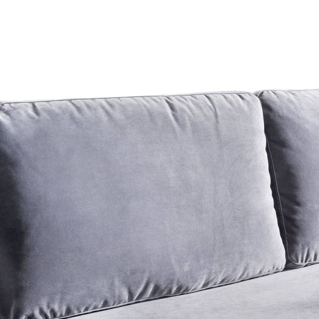 Grey Milan Velvet Sofa X932