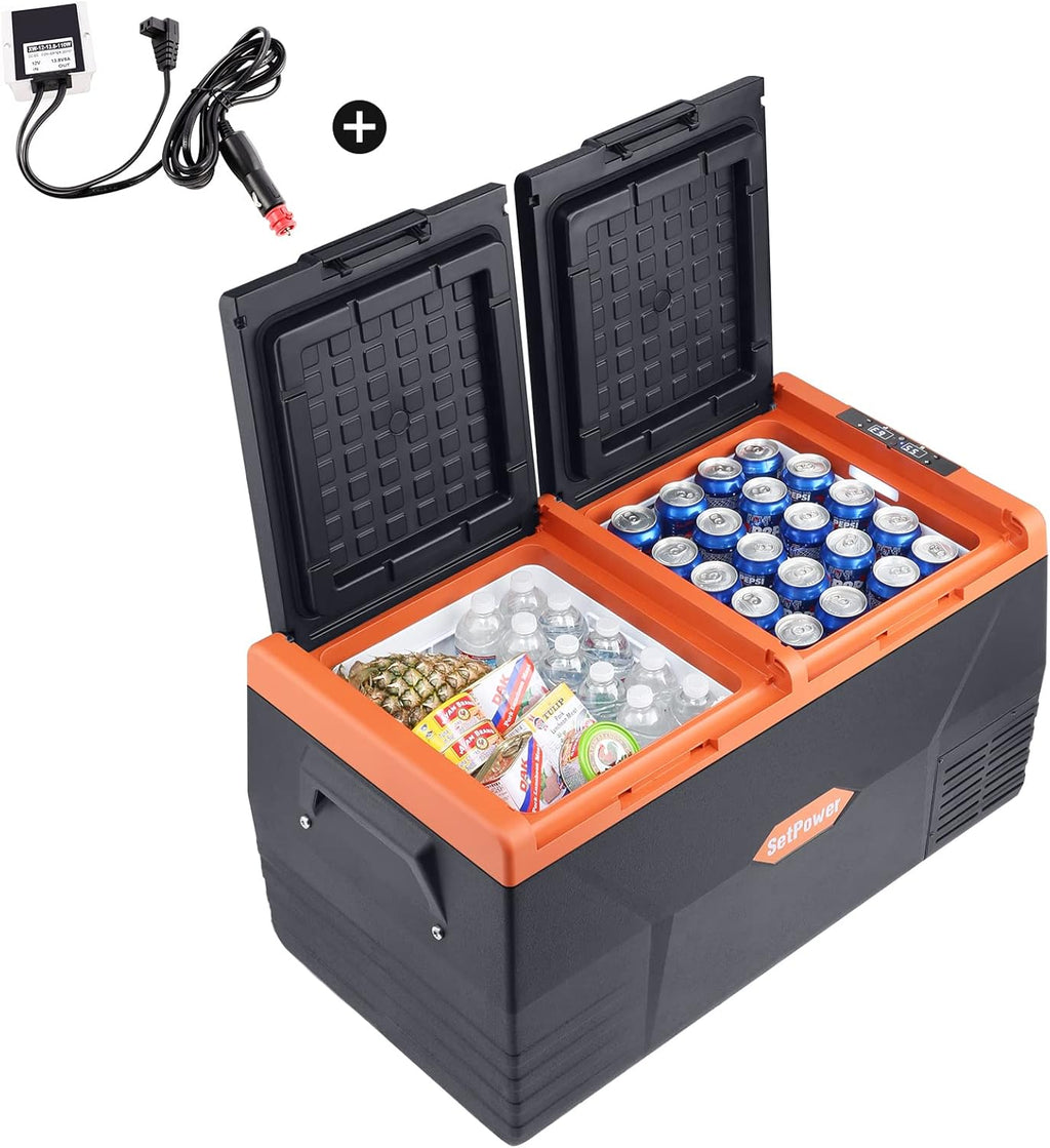 79.3 Quart Dual Zone 12 Volt Portable Refrigerator/Freezer O271