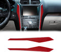 Red Carbon Fiber Center Console Frame Trim Cover Sticker for Ford Explorer 2013-2018 Pack of 2 U446