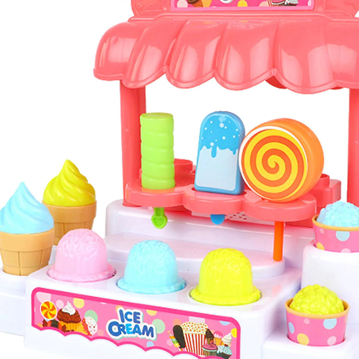 Wooden Pull Along Ice Cream Truck Activity Toy X773