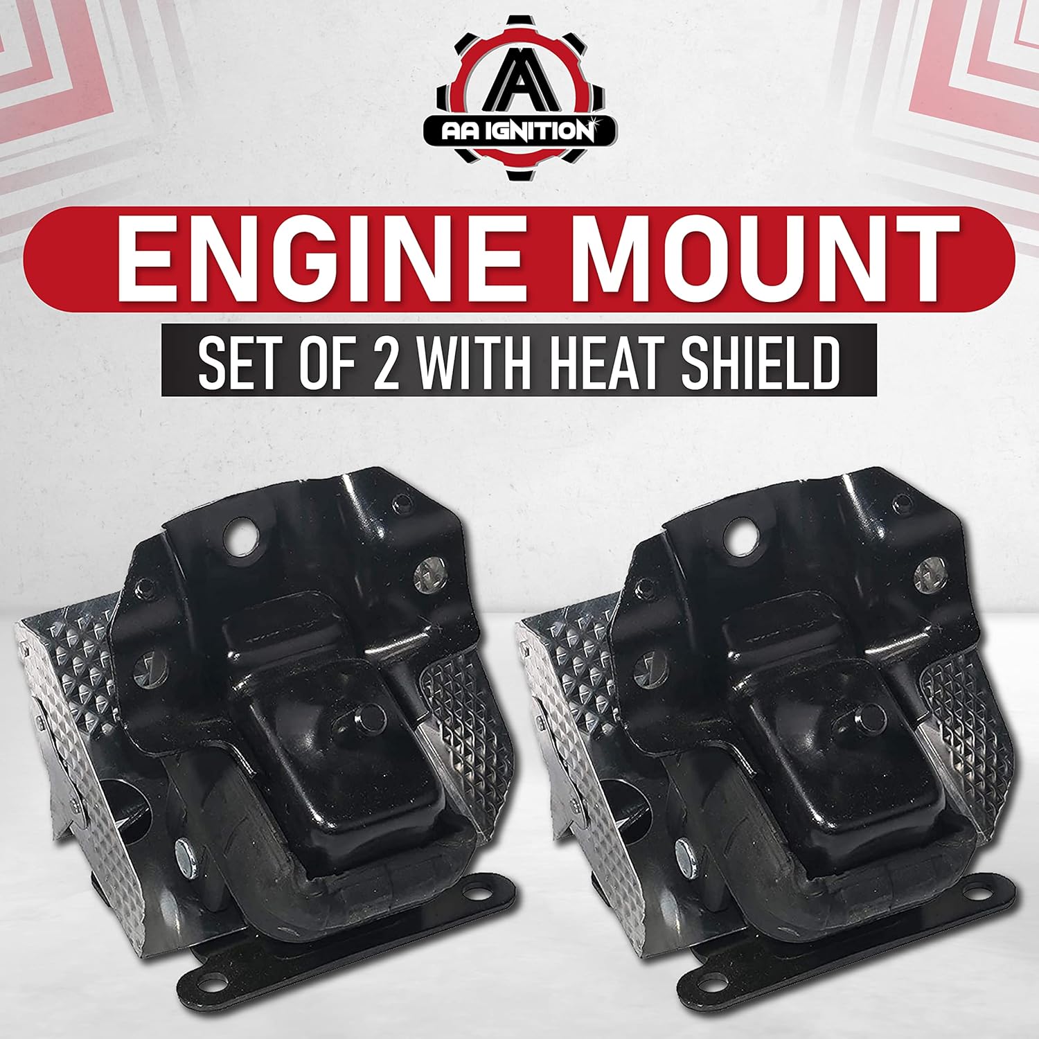 Engine Mount Set of 2 with Heat Shield C801989