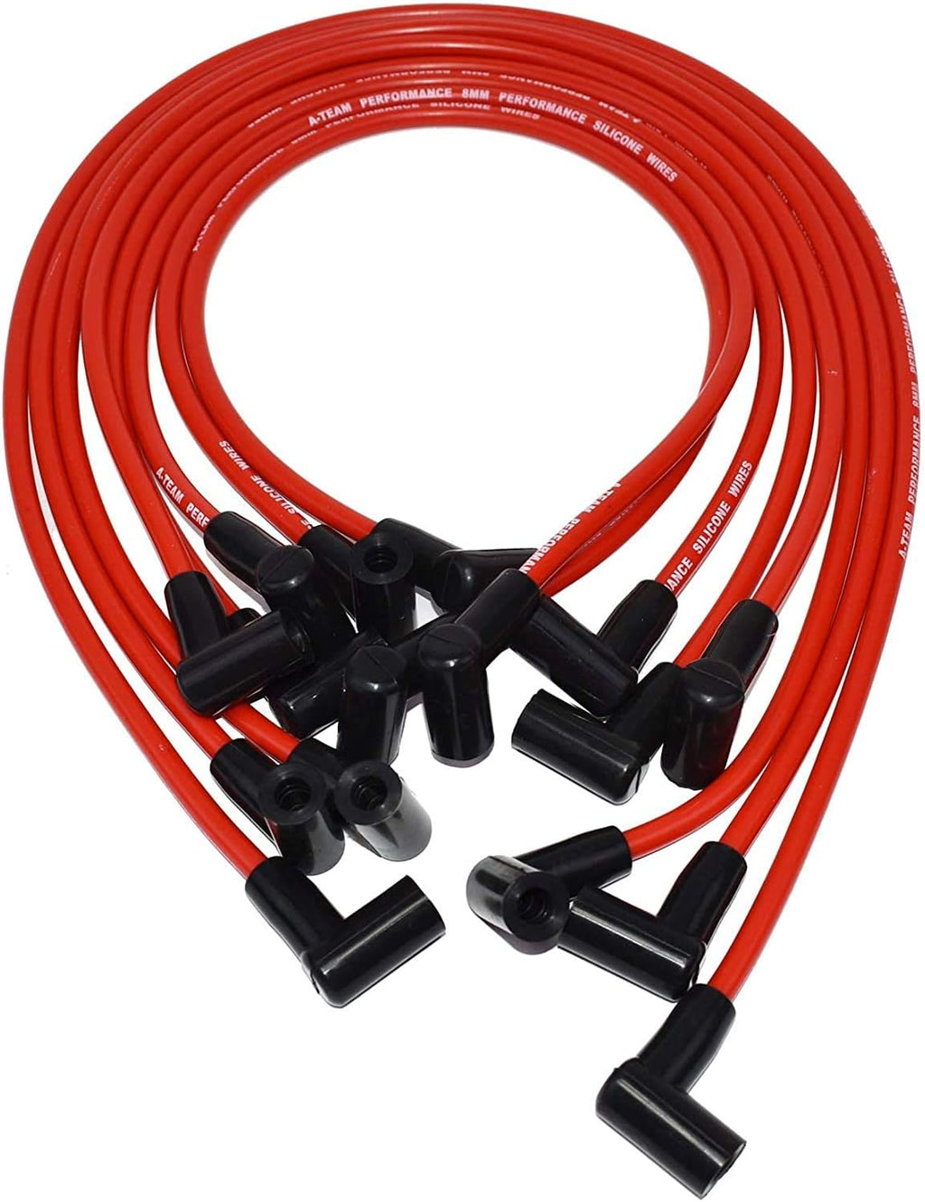 Red 8.0mm Spark Plug Wires & 45K Volt Coil I1458