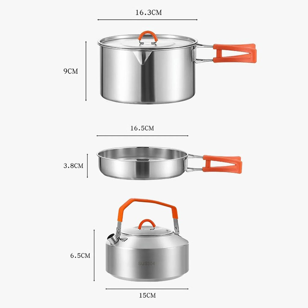 Camping Cookware Set with Kettle D535