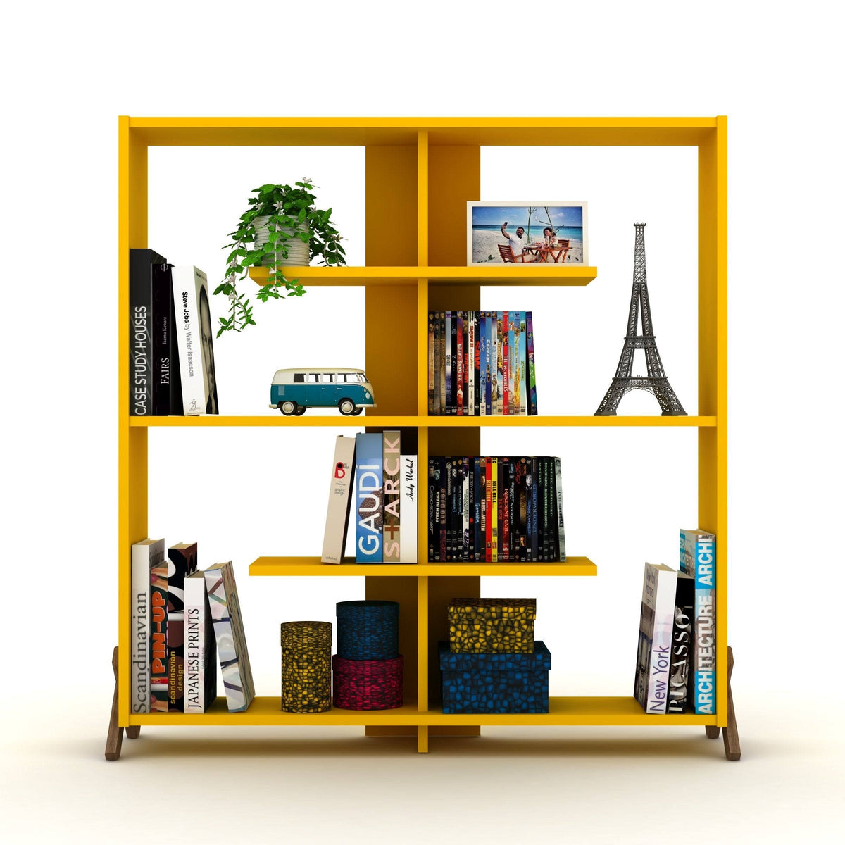 White Bookcase D982