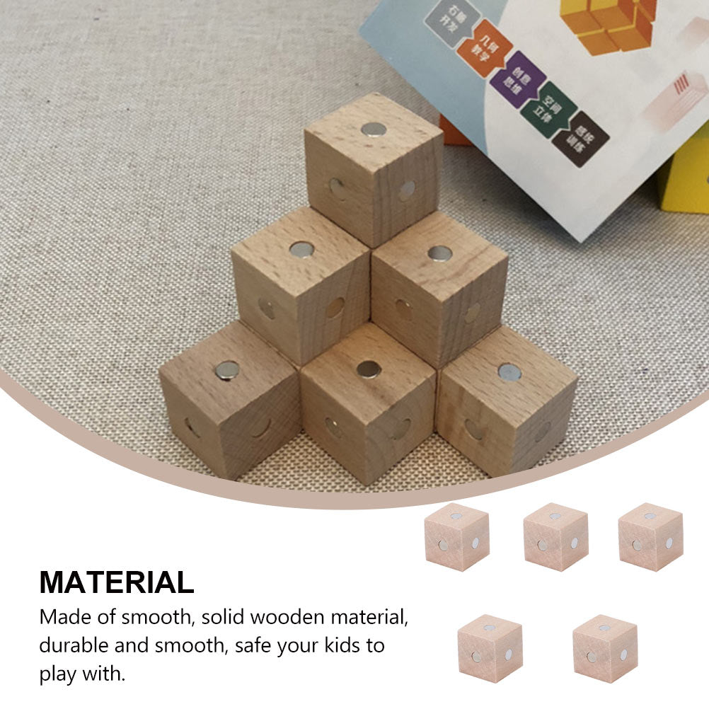 15 Pcs Magnetic Wooden Building Blocks N12998