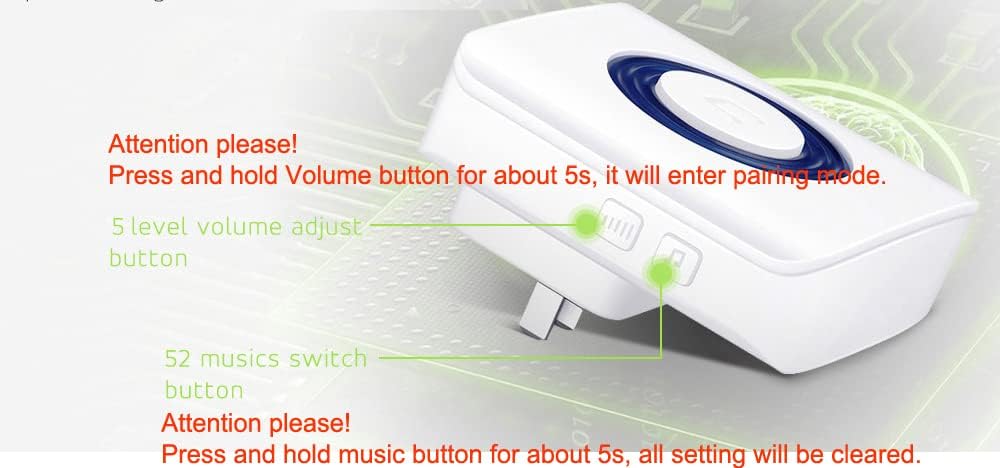 Wireless Motion Sensor Alert Room Bed Alarm with 3 Receiver and 2 Monitor Motion I136