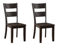Brown Ladder Back Dining Side Chair Set of 2 I371431