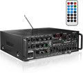 Bluetooth Stereo Power Amplifier with FM Radio, MP3/USB/SD, 2 Mic in Echo, RCA, LED Q11375