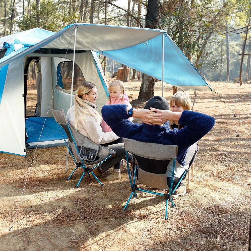 Compact Camping Chair with High Back and Side Pockets I31102