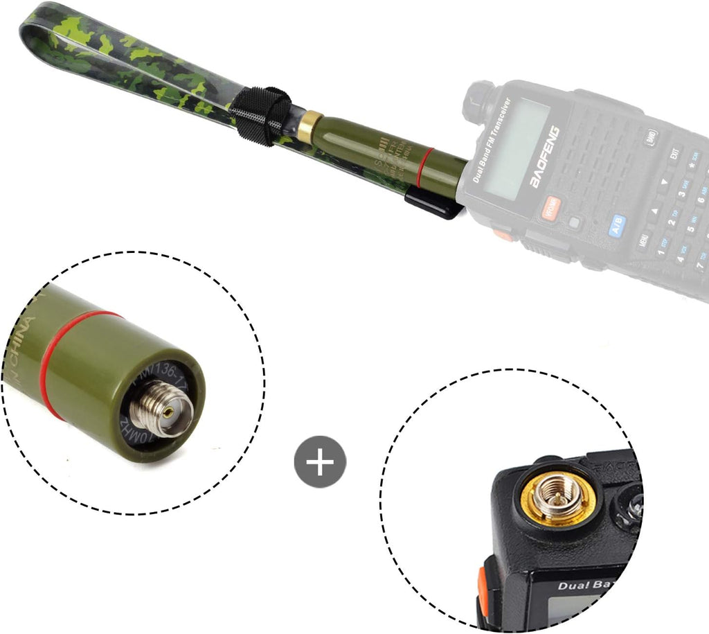 Tactical Foldable Dual Band Antenna, 144/430Mhz UHF VHF 15.3inch SMA-Female Antenna X2369