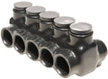 Black Insulated Multi-Cable Connector Dual Entry 5 Ports L6234