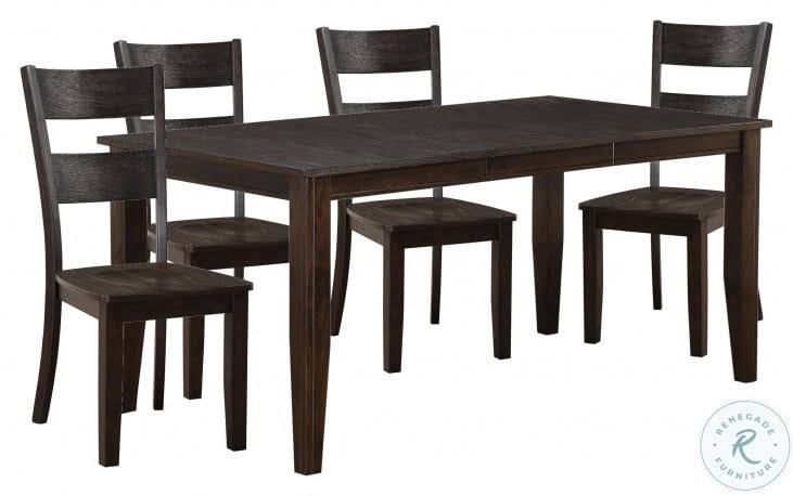 Brown Ladder Back Dining Side Chair Set of 2 I371431