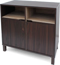 2-Shelf Faux Wood Cabinet, Walnut / Brown N3649