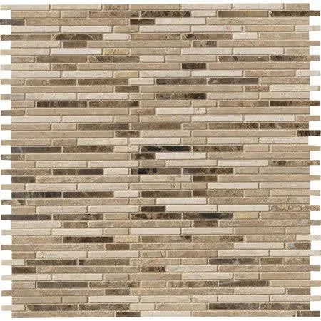 Brown Marble Mesh-Mounted Mosaic Tile S9838