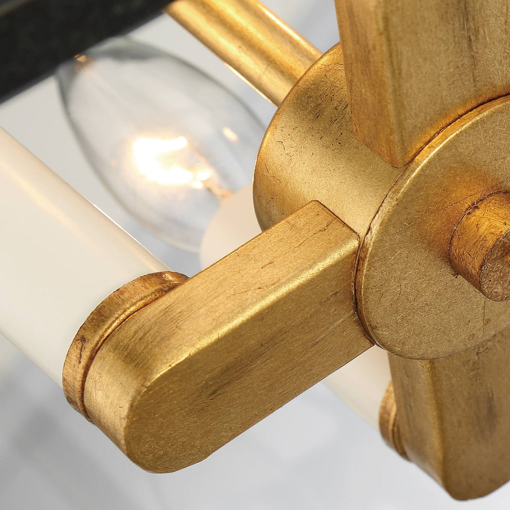 4-Light Black Antique Gold Lantern S28661