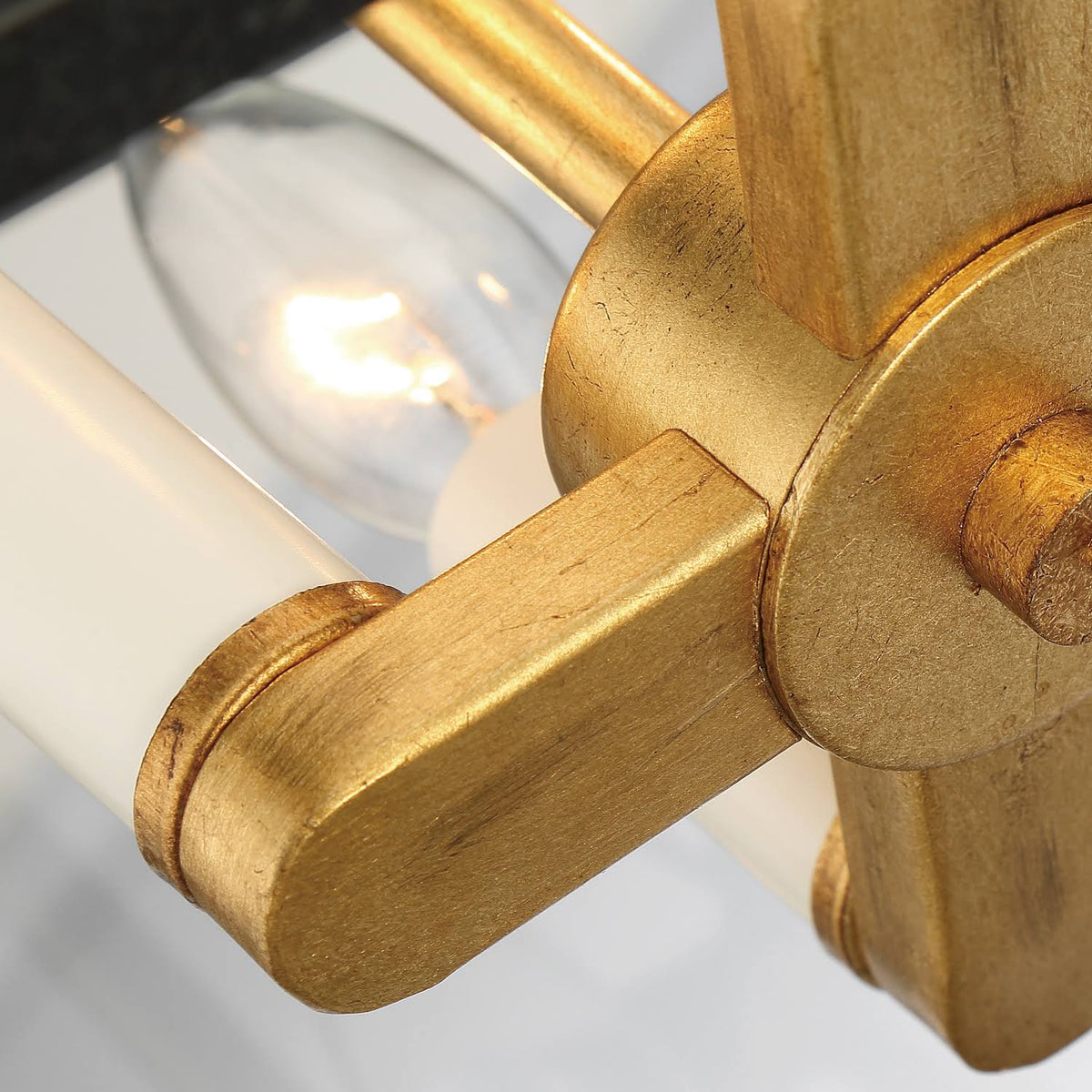 4-Light Black Antique Gold Lantern S28661