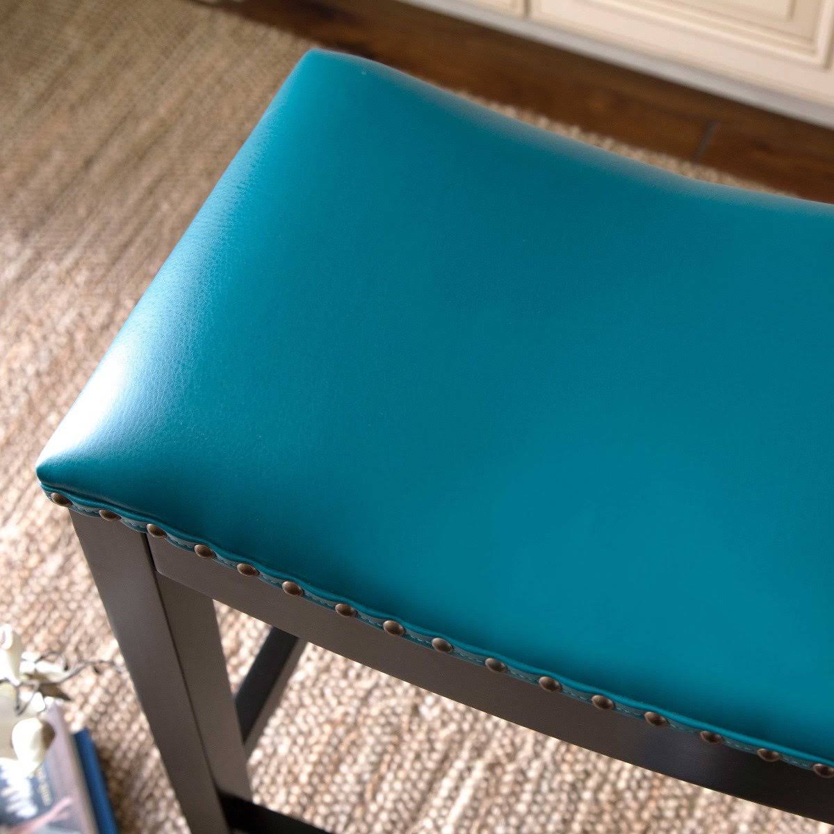 Teal Bonded Leather Counter Stool S14628