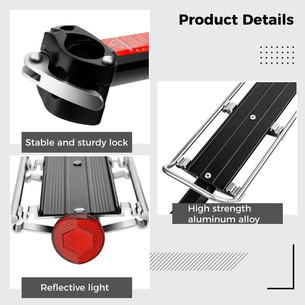 Bicycle Rear Luggage Carrier with 66 Lbs Weight Capacity J2346