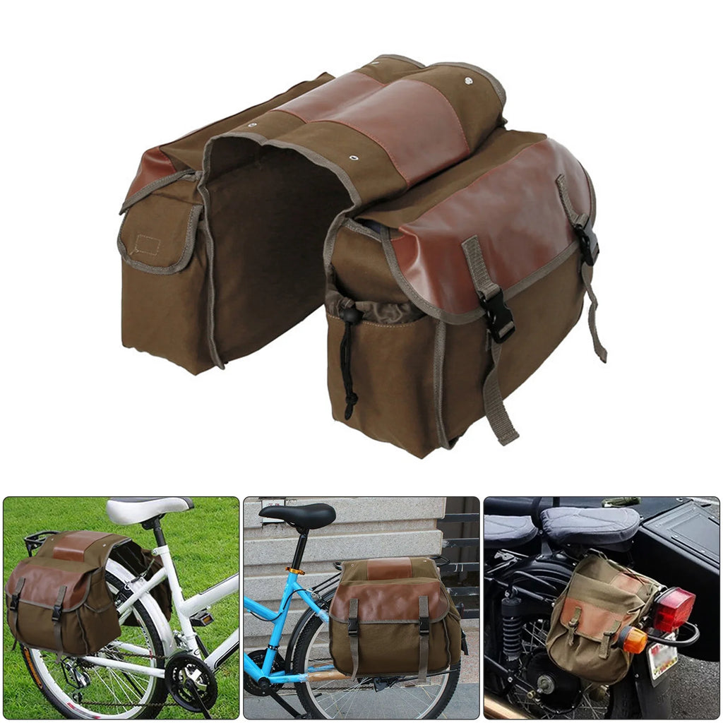 Canvas Waterproof Motorbike Saddle Bag O941