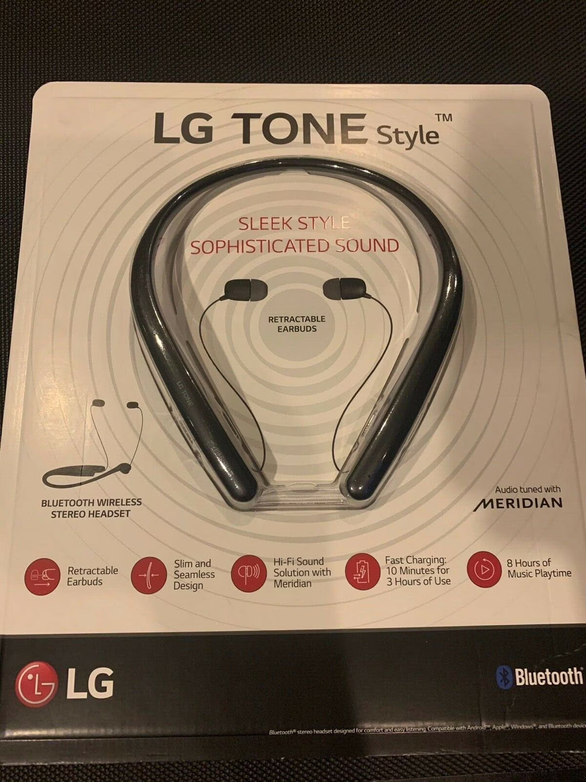 Bluetooth Wireless Stereo Headset, Black Y548