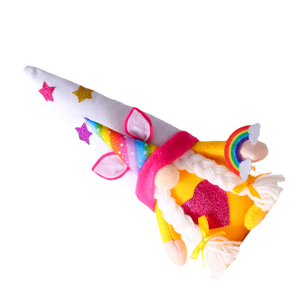 Unicorn Rainbow Plush Gnome Doll Y275