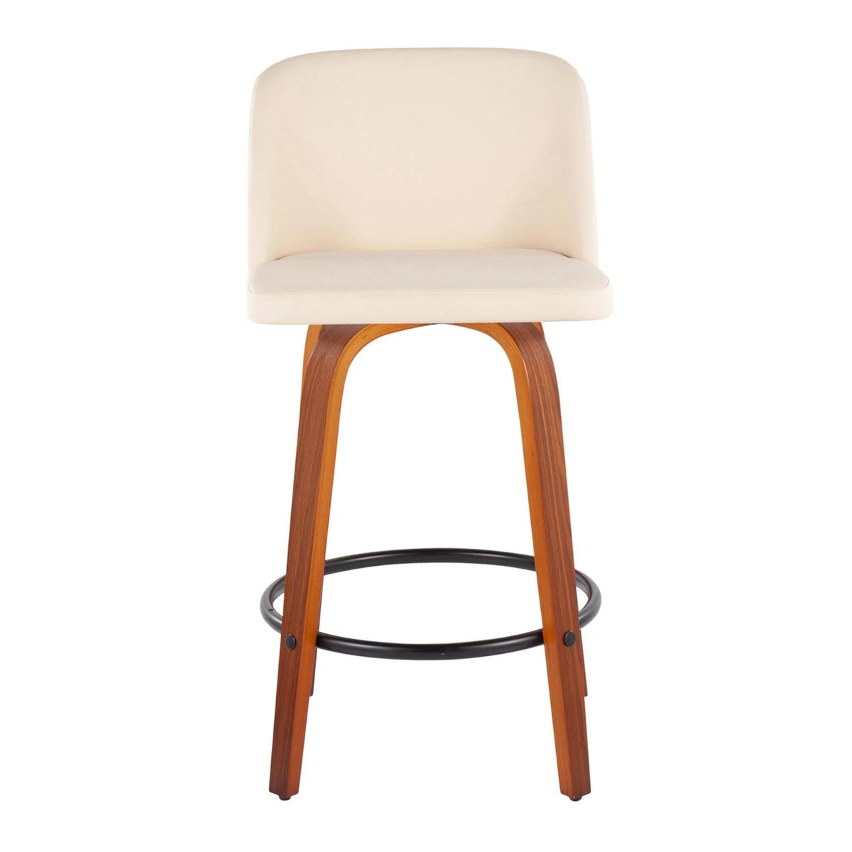 Cream Walnut Counter Stools, Set Of 2 E610628