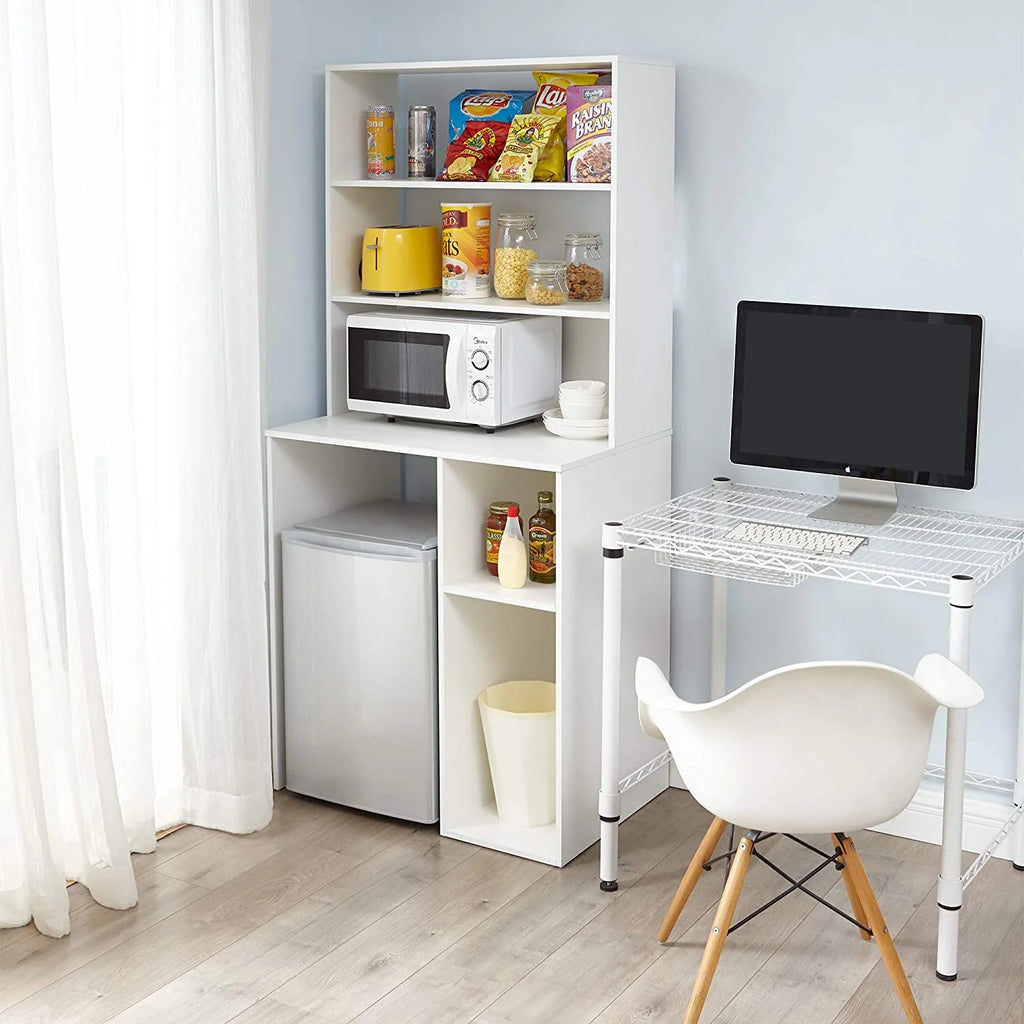 White Mini Fridge Dorm Station with Top A490