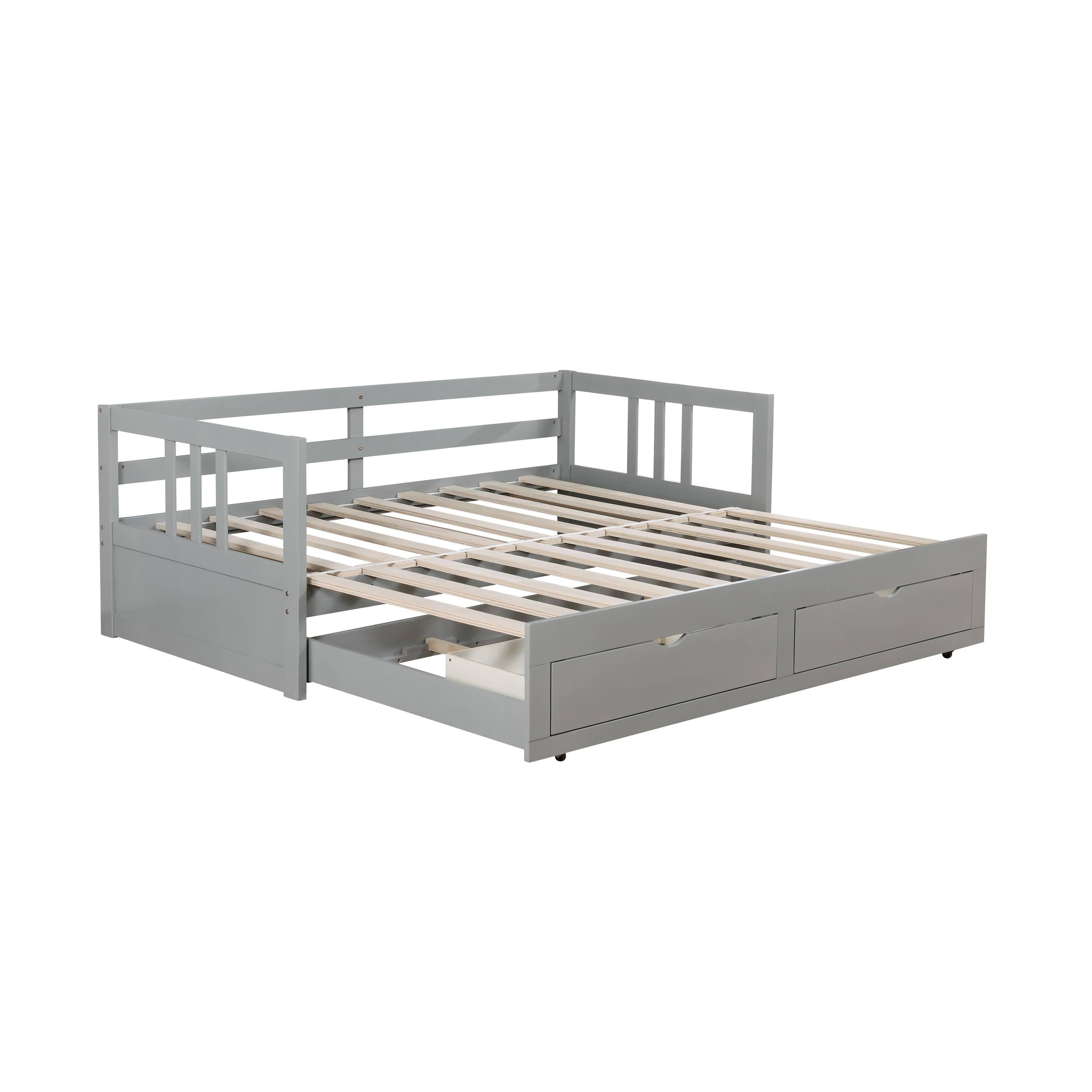 Grey Expandable Storage Daybed L8167