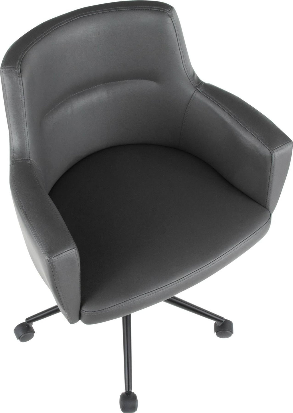 Grey Faux Leather Office Chair H9746