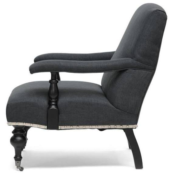 Gray Linen Arm Chair M76290