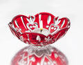 Red Crystal Candy Dish Bowl T661