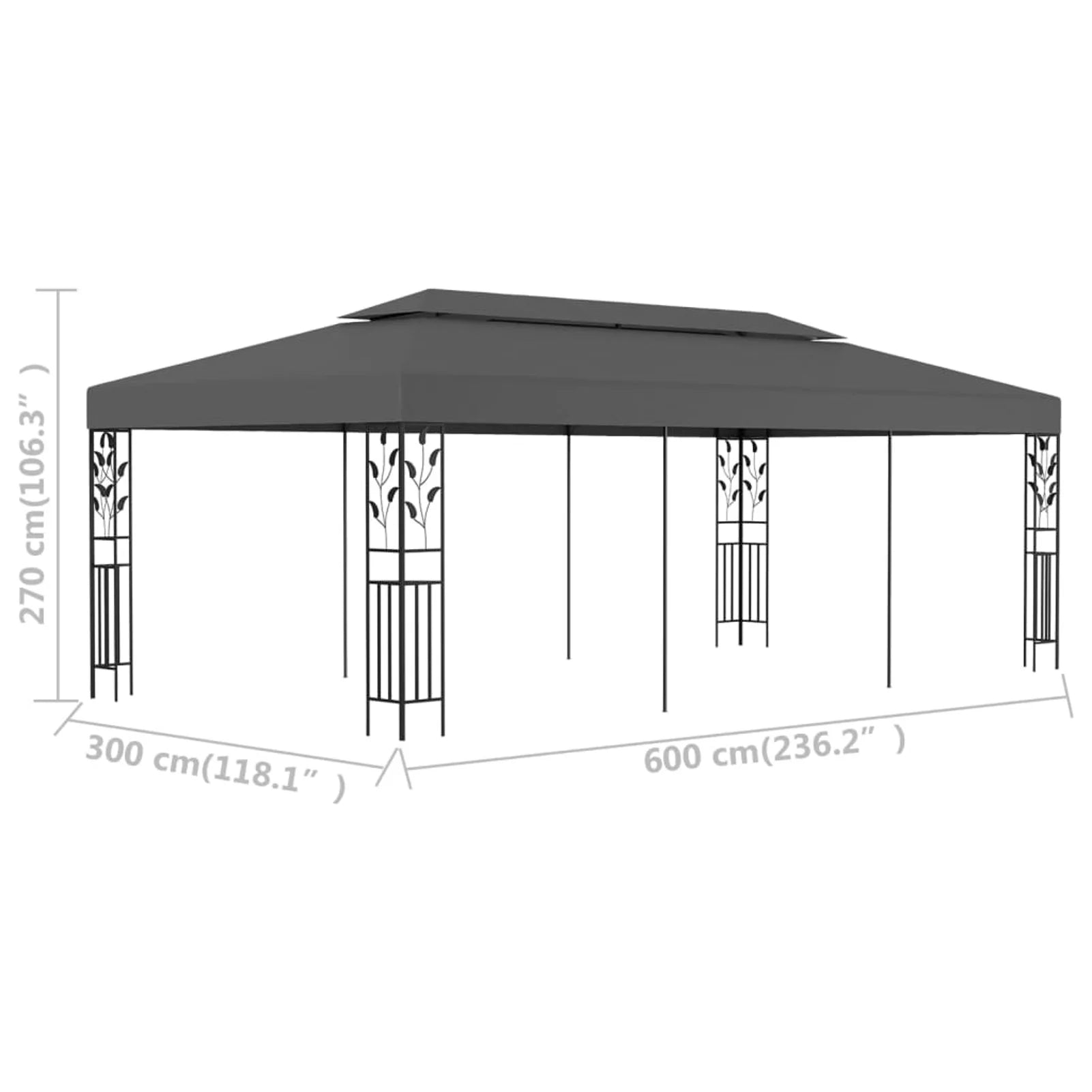 Blue Steel Frame Party Tent Gazebo Canopy Shelter K9524