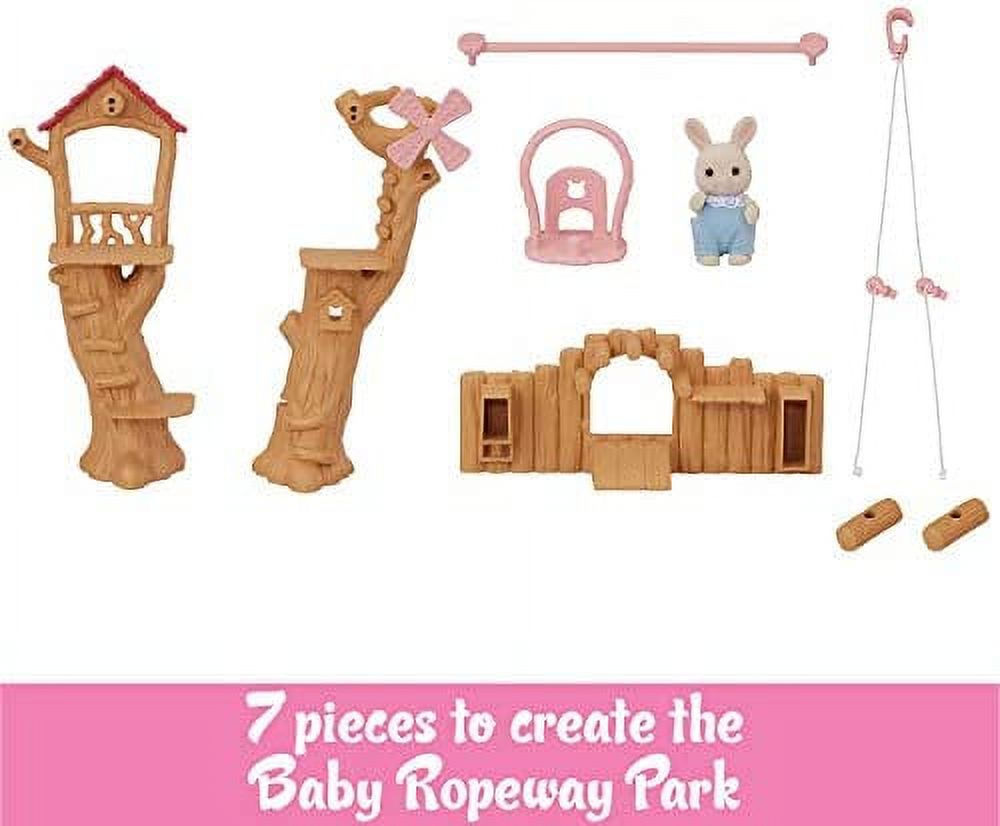 Baby Ropeway Park Dollhouse Toy with Rabbit Figure Y35317
