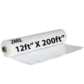 2Mil Clear LDPE Plastic Sheeting Tarp (12ft x 200ft) K66552