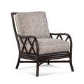 Blue and Gray and Beige Stripe Wide Armchair F1334