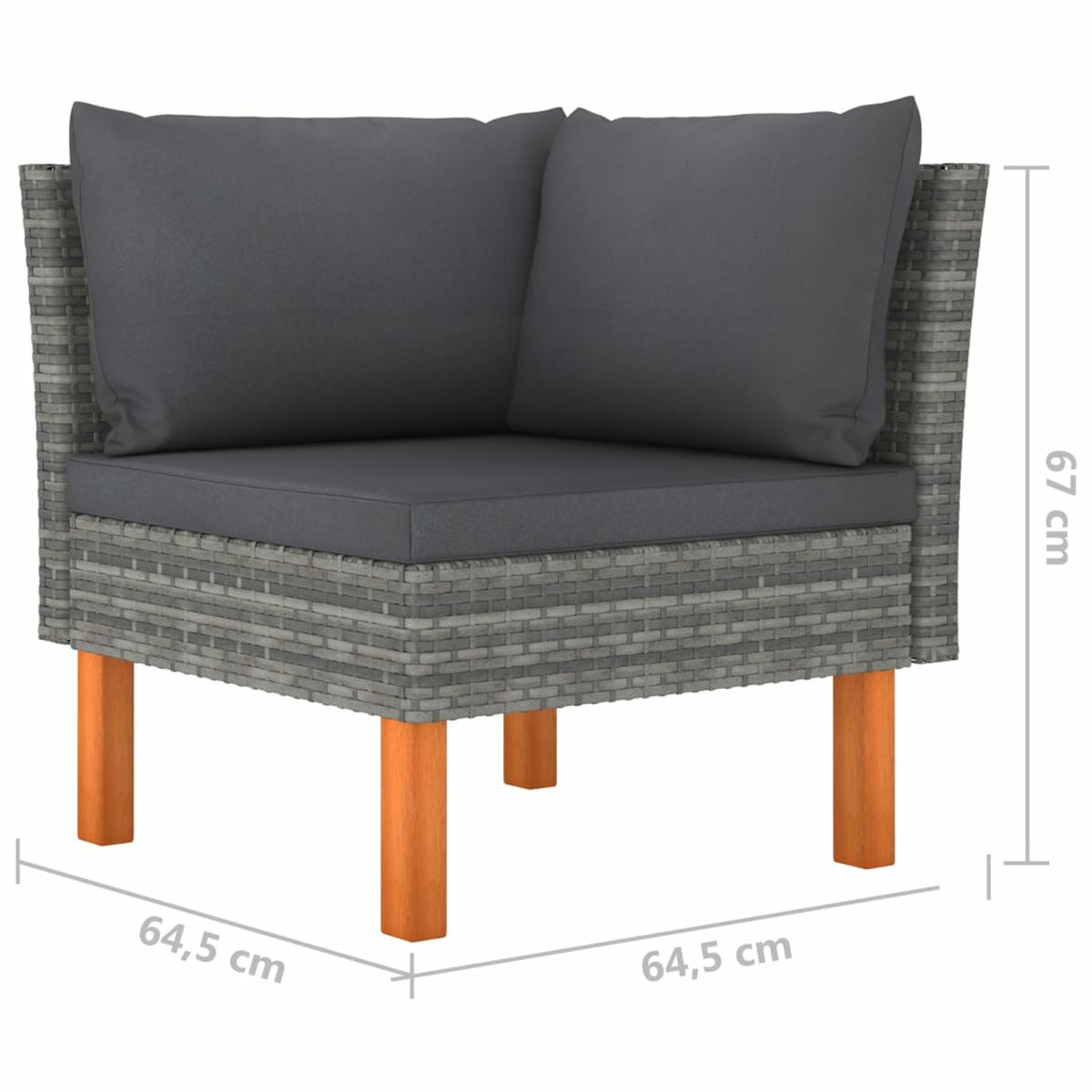 12 Piece Gray Poly Rattan Patio Conversation Set I739