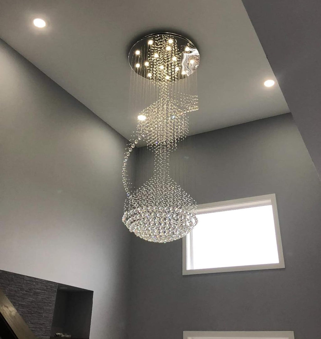 Crystal Spiral Chandelier for Staircase J4297