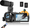 Full HD 1080P 24MP 30FPS 16X Zoom Digital Camera with 3.0 Inch 270° Rotation IPS Screen, Fill Light, Microphone, 2.4G Remote, 2 Batteries F782915