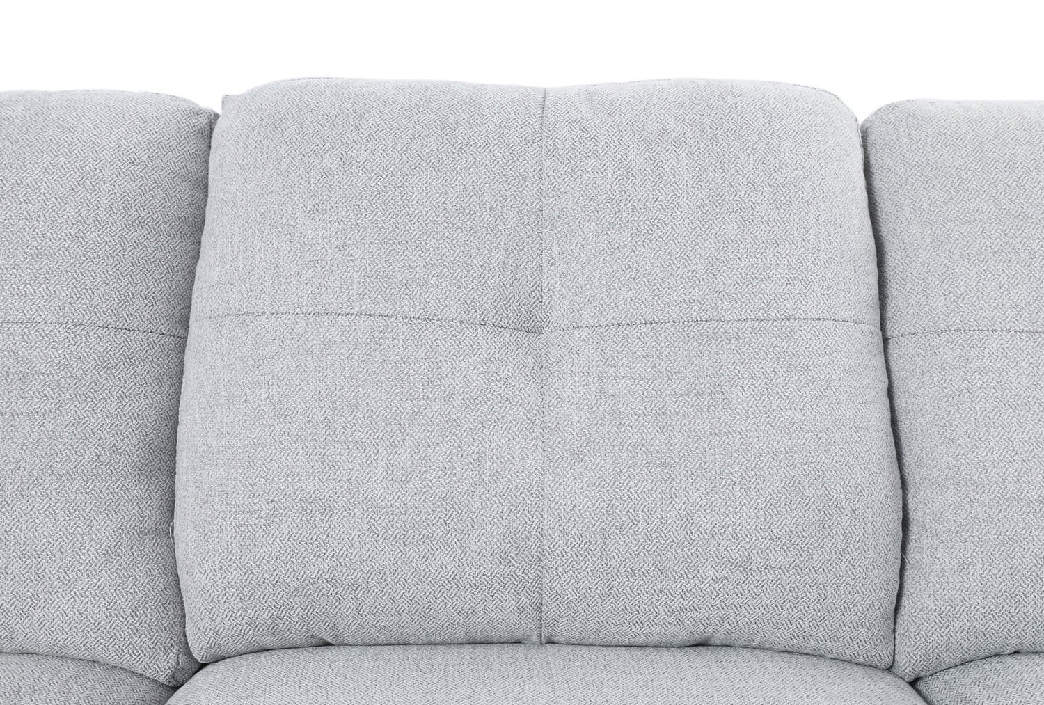 Linen Fabric Sectional Sofa with Storage Ottoman & Toss Pillows L302621