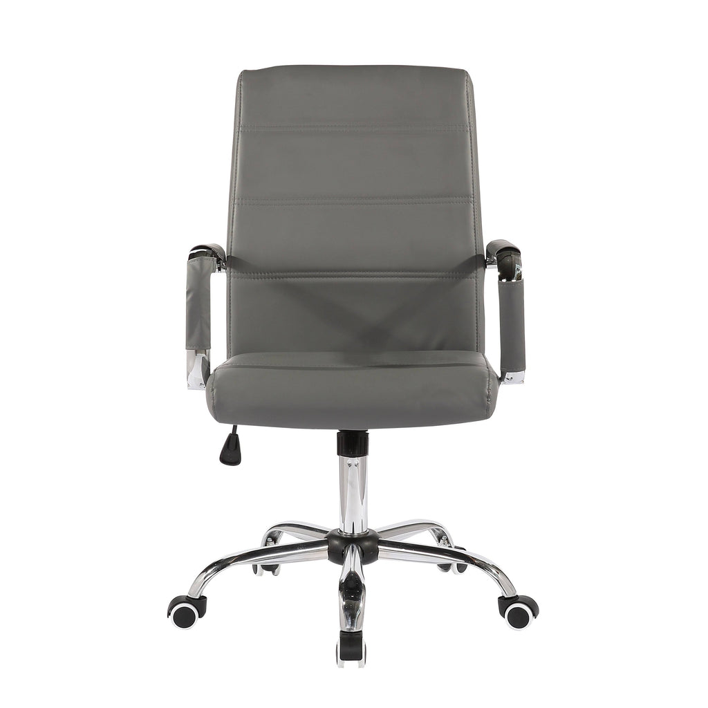 White PU Leather Swivel Office Chair D36406