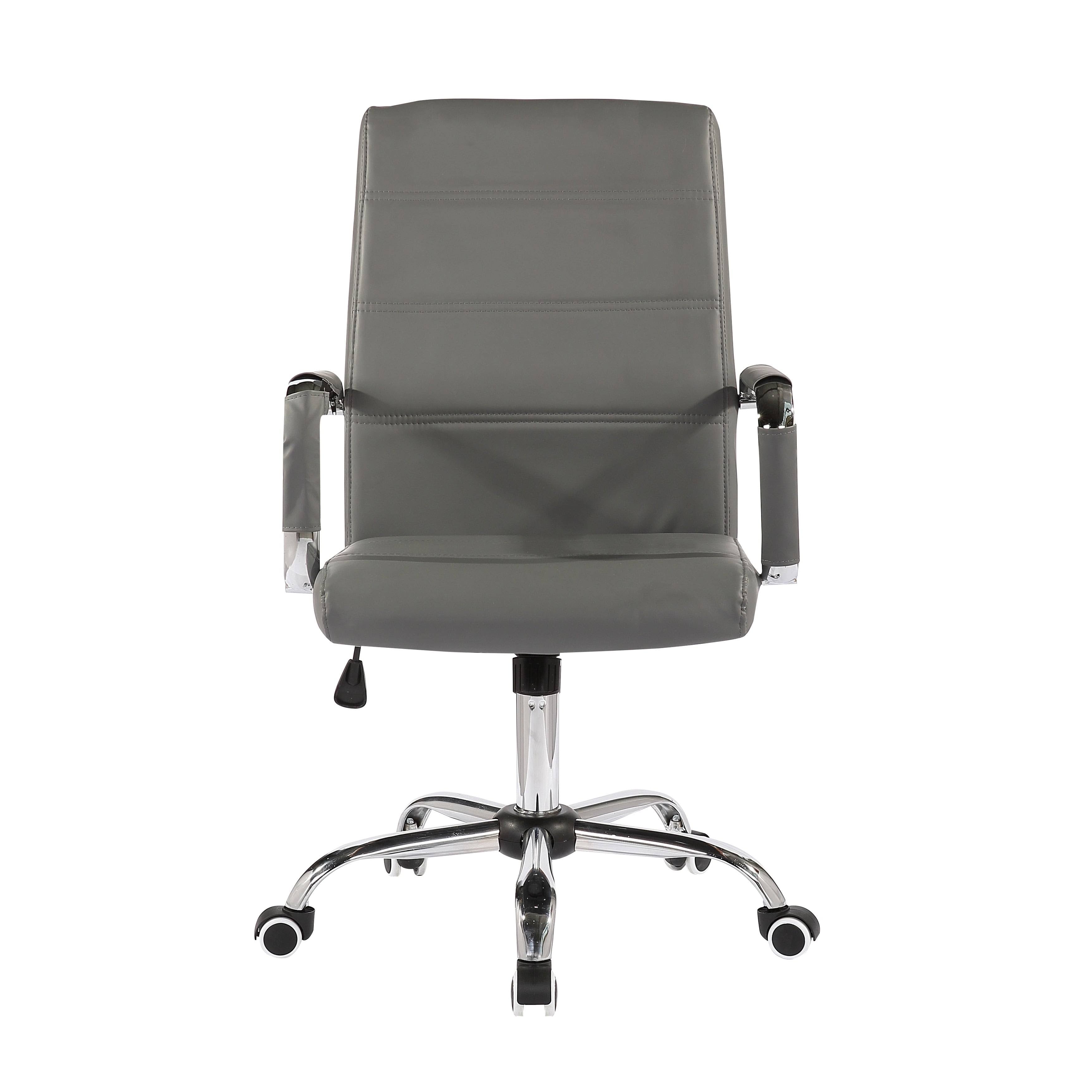 White PU Leather Swivel Office Chair D36406