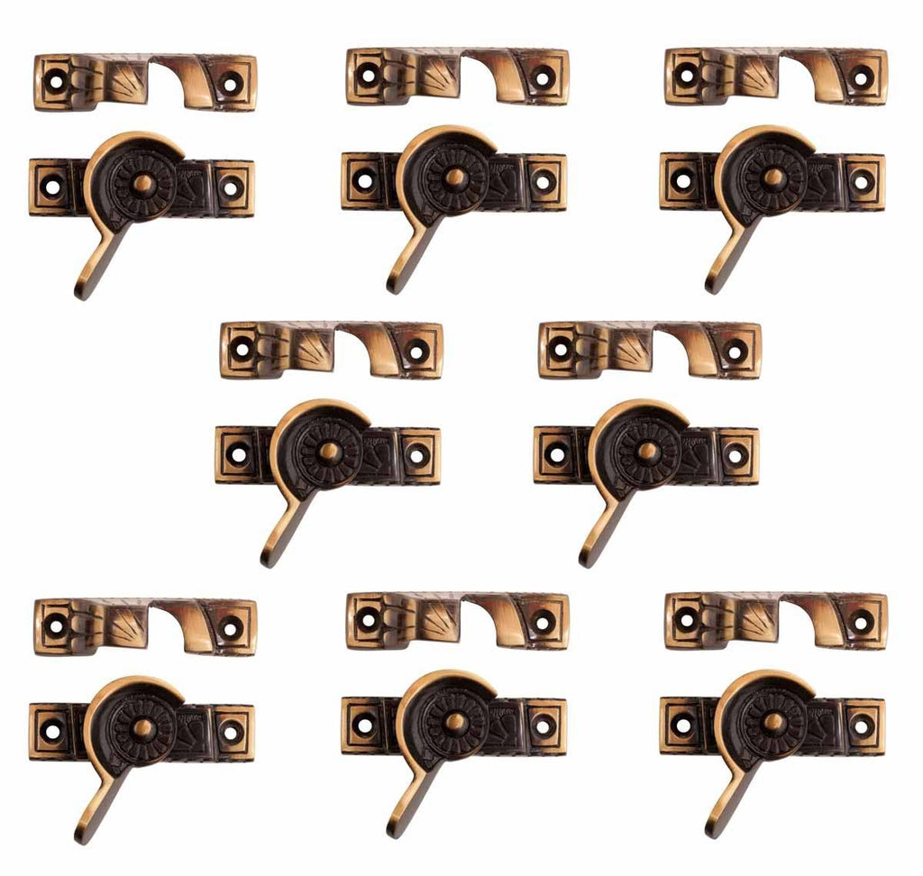 8 Ornate Solid Brass Window Sash Lock Y572261