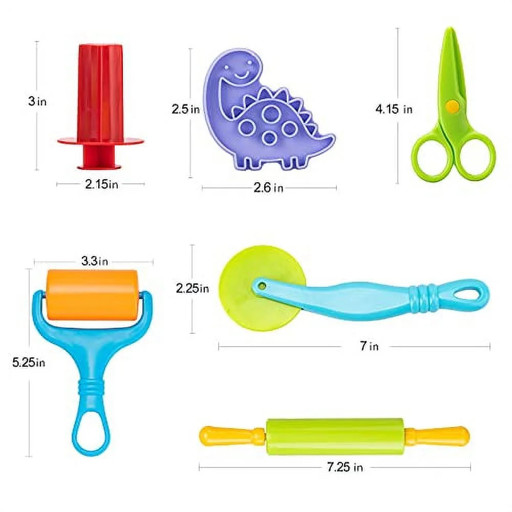 42Pcs Play Dough Tools Kit with Storage Bag J808755