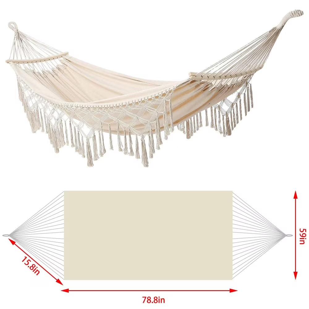 Double Macrame Hammock Swing Bed C1885