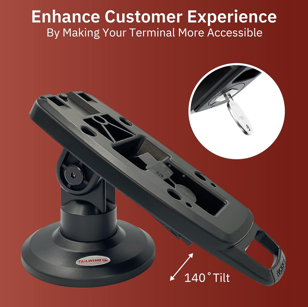Black Compact Pole Mount Terminal Stand E3251
