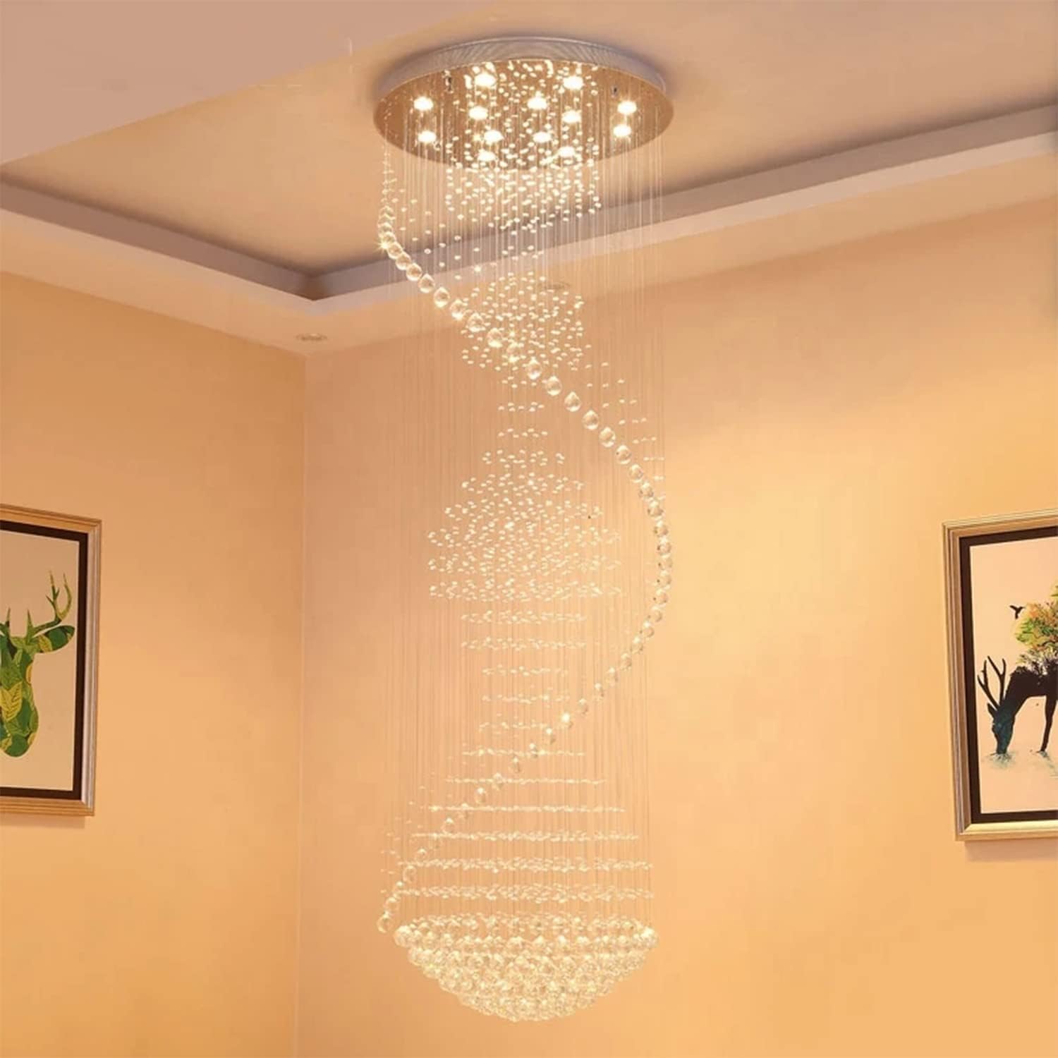 Crystal Spiral Chandelier for Staircase J4297