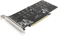 PCIE X16 Adapter Card M.2 NVMe 4‑Bay Solid‑State Drive Expansion Card I10721