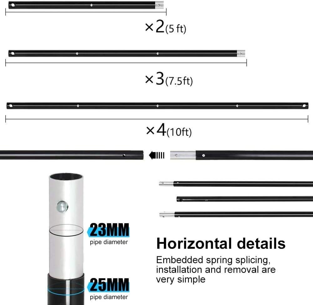 8.5X10ft Adjustable Background Support System with Carry Bag O60537